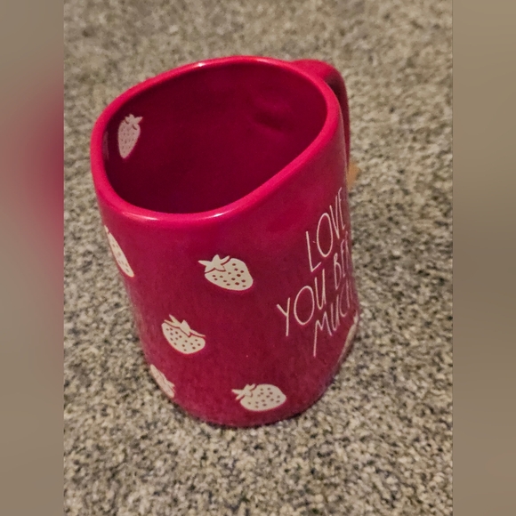 Love You Berry Much Rae Dunn Strawberry Red Mug - Picture 2 of 3